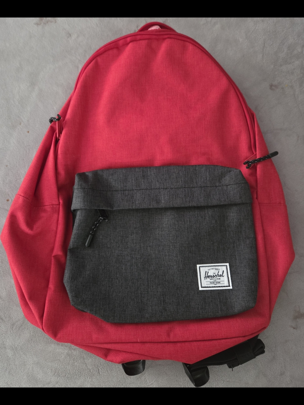 HERSCHEL SUPPLY CO SETTLEMENT STANDARD RED COMFORTABLE DURABLE BACKPACK BAG 23L